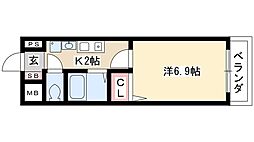 プリーマ 1Kの間取図画像