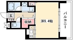 CASTELLOASSO 1Kの間取図画像