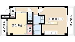 ラ・フォンテカーラ 1LDKの間取図画像