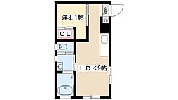 Ceres岩塚駅前B 1LDKの間取図画像