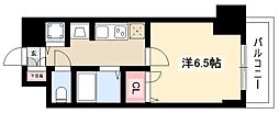 プレサンス名古屋STATIONアライブ 1Kの間取図画像