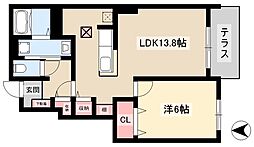 アマ・デトワール 1LDKの間取図画像