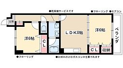ベルウッド名駅 2LDKの間取図画像