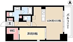 パークアクシス名古屋山王橋 1LDKの間取図画像