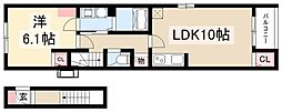 ファミール丹後2 1LDKの間取図画像