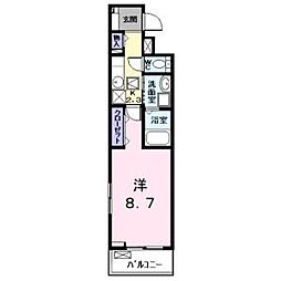 ローレルWest 1Kの間取図画像