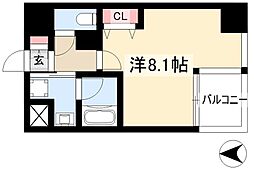 CITYSPIRENagoya-Osu ワンルームの間取図画像
