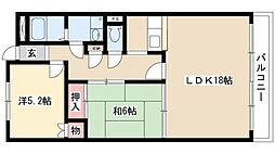 アベニューアオヤマ 2LDKの間取図画像