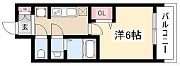 プレサンス大須観音フィエスタ 1Kの間取図画像