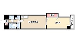グローバル畑江 1LDKの間取図画像