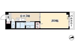 ベルネージュ 1DKの間取図画像