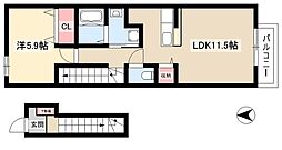 ドルチェ2 1LDKの間取図画像