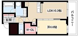 JMF-Residence名駅南 1LDKの間取図画像