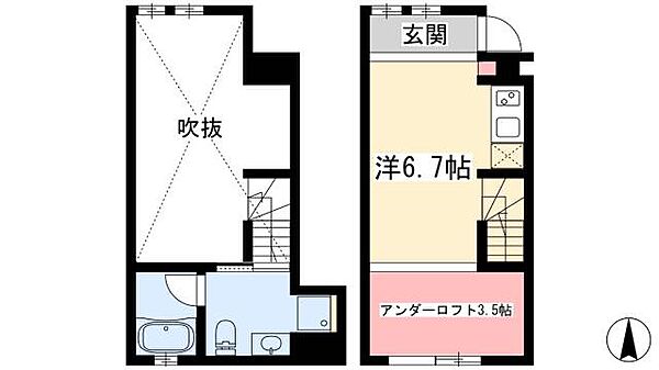 コレクション浅間町 South ｜愛知県名古屋市西区浅間2丁目(賃貸アパート1R・1階・21.12㎡)の写真 その2