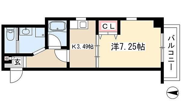 ソシア内山 ｜愛知県名古屋市千種区内山1丁目(賃貸マンション1K・5階・27.92㎡)の写真 その2