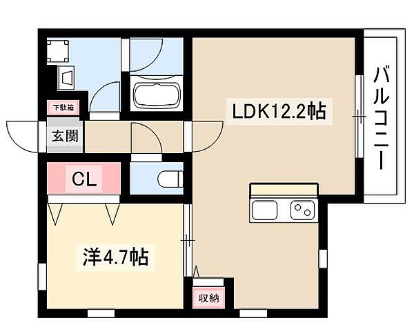 イル・カーサNagaosa ｜愛知県名古屋市中村区長筬町5丁目(賃貸アパート1LDK・2階・40.04㎡)の写真 その2