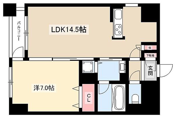 グランデージ泉 ｜愛知県名古屋市東区泉3丁目(賃貸マンション1LDK・8階・50.72㎡)の写真 その2