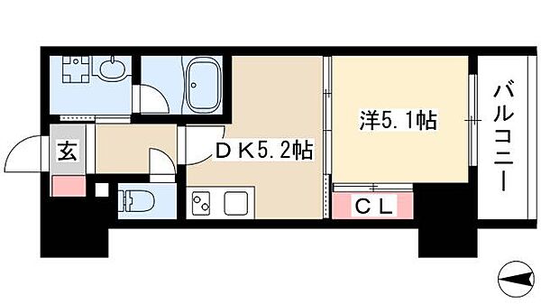 さくらHills NISHIKI Platinum Residence ｜愛知県名古屋市中区錦2丁目(賃貸マンション1DK・6階・29.05㎡)の写真 その2