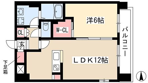 YS上前津 ｜愛知県名古屋市中区千代田2丁目(賃貸マンション1LDK・3階・42.14㎡)の写真 その2