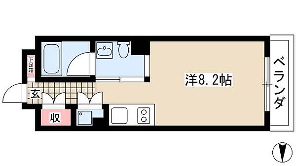 白川公園パークマンション ｜愛知県名古屋市中区栄2丁目(賃貸マンション1R・3階・23.86㎡)の写真 その2