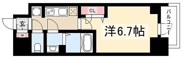 プレサンス名古屋幅下ファビュラス ｜愛知県名古屋市西区幅下2丁目(賃貸マンション1K・2階・24.00㎡)の写真 その2