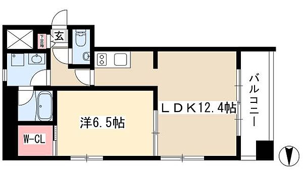 エルミタージュ新栄 ｜愛知県名古屋市中区新栄2丁目(賃貸マンション1LDK・6階・48.78㎡)の写真 その2