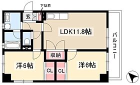 レージュ名西  ｜ 愛知県名古屋市西区上堀越町2丁目65（賃貸マンション2LDK・1階・55.18㎡） その2