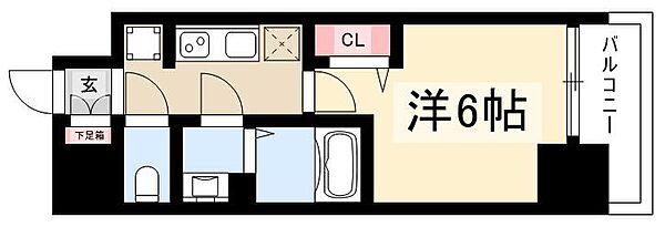 プレサンス丸の内アドブル ｜愛知県名古屋市中区丸の内1丁目(賃貸マンション1K・2階・22.04㎡)の写真 その2