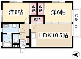 アプト清水  ｜ 愛知県名古屋市北区清水4丁目12-4（賃貸アパート2LDK・2階・53.83㎡） その2