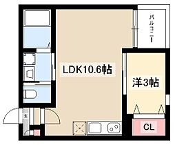 Warren shimokomenoIII  ｜ 愛知県名古屋市中村区下米野町3丁目37-3（賃貸アパート1LDK・3階・30.80㎡） その2