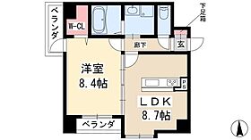 Notre chez nous SANNOU  ｜ 愛知県名古屋市中川区山王3丁目3-7（賃貸マンション1LDK・8階・41.18㎡） その2