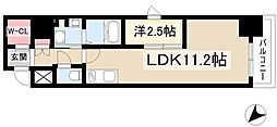 NorthGrande栄生 2階1LDKの間取り