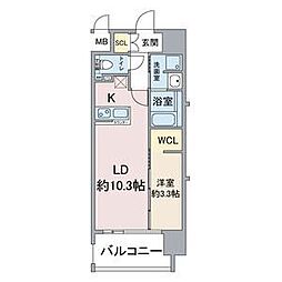 Thames garden place 4階1LDKの間取り