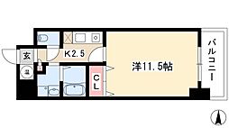 CASSIA錦本町通 6階1Kの間取り