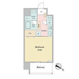 FRENCIA NOIE名駅 7階1Kの間取り