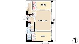 グラン・アベニュー名駅 14階2LDKの間取り