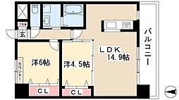 BERG大須 4階2LDKの間取り