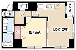 アーバンラックス今池 3階1LDKの間取り