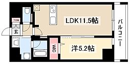 アリエッタNagoya 10階1LDKの間取り