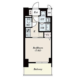 S-RESIDENCE浄心East 7階1Kの間取り