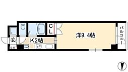 HF久屋大通レジデンス 11階1Kの間取り