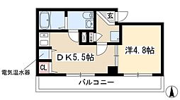 La Douceur新栄 2階1DKの間取り