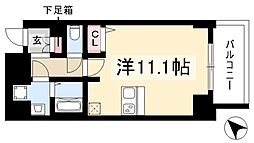 プレサンス鶴舞公園セラヴィ ワンルームの間取図画像