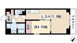 S-FORT鶴舞cube 1LDKの間取図画像