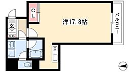 アーデン東別院 ワンルームの間取図画像