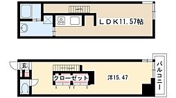 RESIDIA東桜2 1LDKの間取図画像