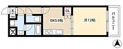 スタジオスクエア大須 1DKの間取図画像