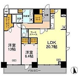 Cedar Noritake 2LDKの間取図画像