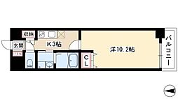 ParkHillsヴィラ太閤 1Kの間取図画像