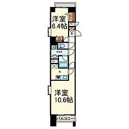 センチュリーフジミ 1LDKの間取図画像